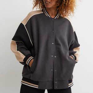 Color Block Baseball Jacket